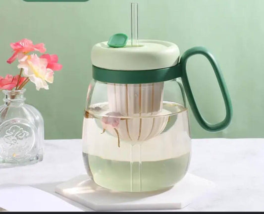 Plastic Water bottle, Teacup With Infuser And Lid