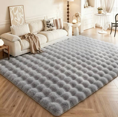 Faux fur area rug