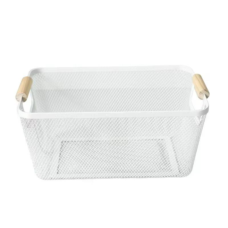 Metal Mesh Basket Spacious Wire Baskets for Shelves Decorative Storage Bathroom Organizer