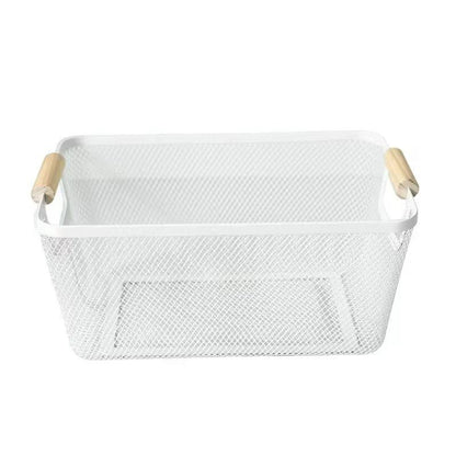 Metal Mesh Basket Spacious Wire Baskets for Shelves Decorative Storage Bathroom Organizer