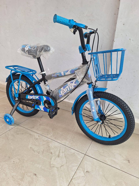 BMX kids bicycle size 16
Red, Blue and Green