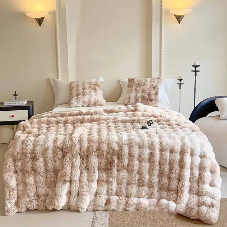 Soft Bubble Winter Throw Blanket Tie Dye Minky Blanket