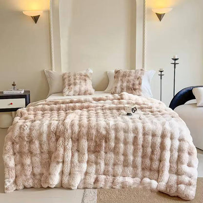 Soft Bubble Winter Throw Blanket Tie Dye Minky Blanket