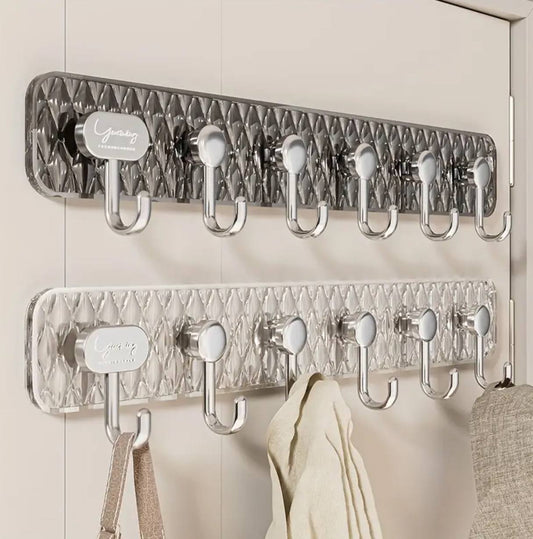 Luxury Six-Row Adhesive Hooks