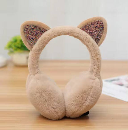 Cute cat plush fur earmuff