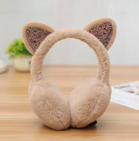 Cute cat plush fur earmuff