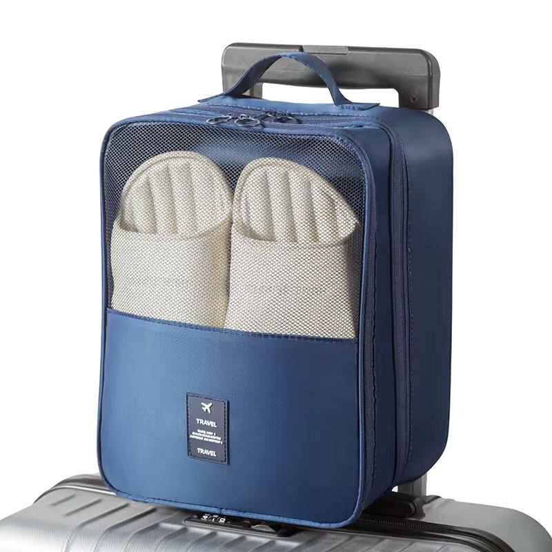 Waterproof  Travel  bag organizer  has 3 zip, 3 level shoe bag