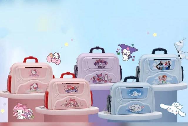 Handbag design Password and  Fingerprint  portable  ATM  Money Music Money Box Savings Can