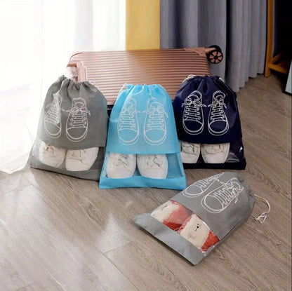Drawstring Non woven Travel shoe Bags 3 pcs