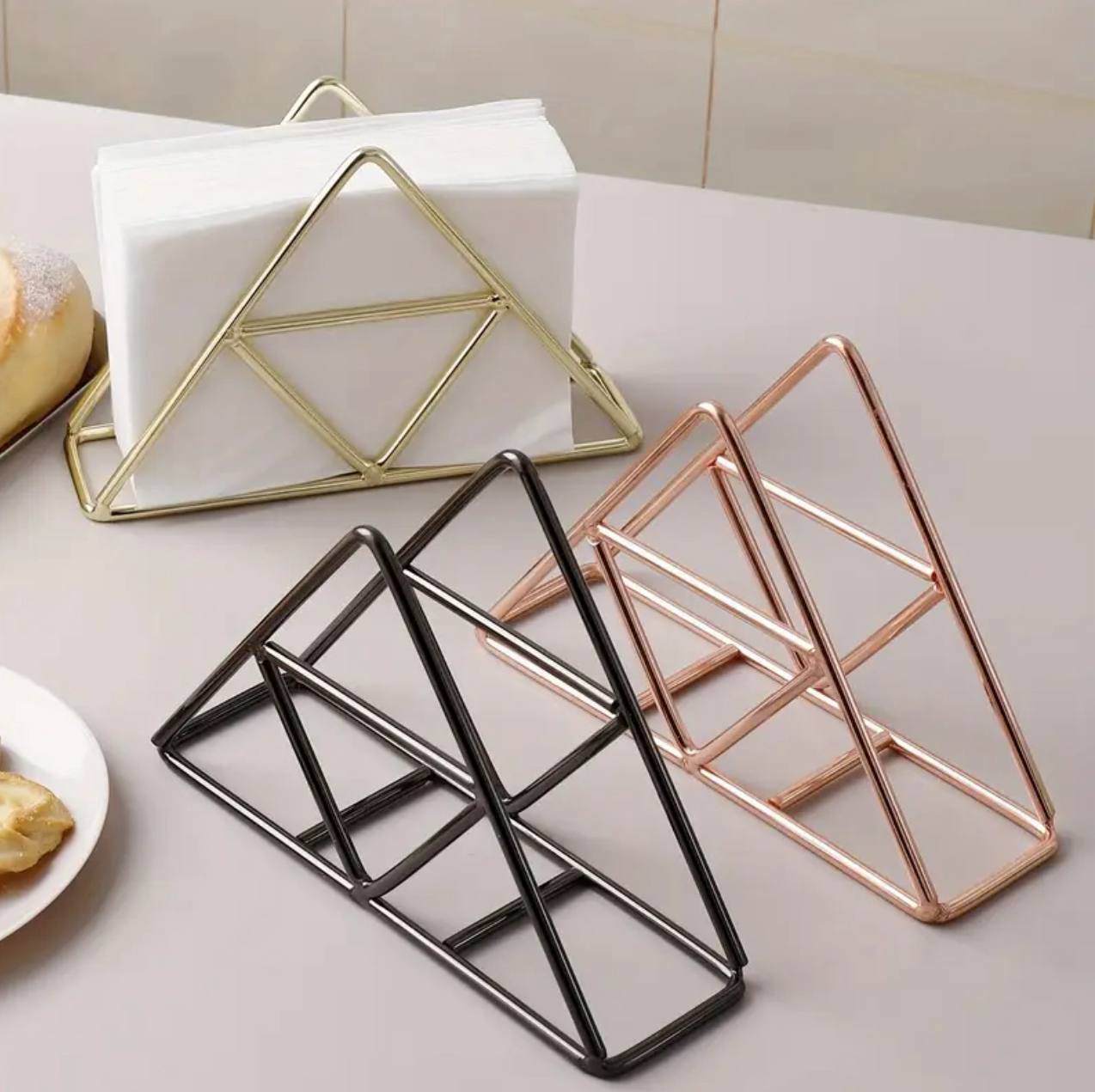 Modern Metallic Napkin Holder