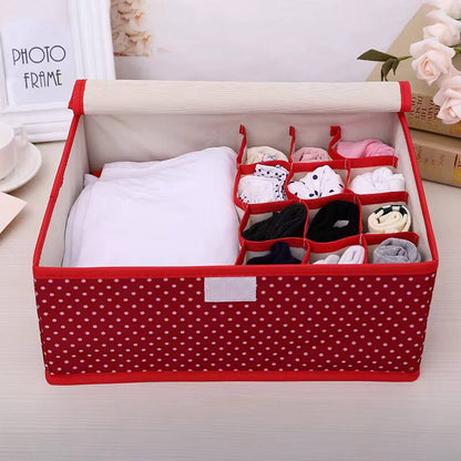 Foldable 13 Grid under garment organizer (12 panties or socks + 1 slot for 3-6 bra)