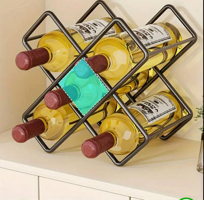 Carbon metal wine holder 
5slot