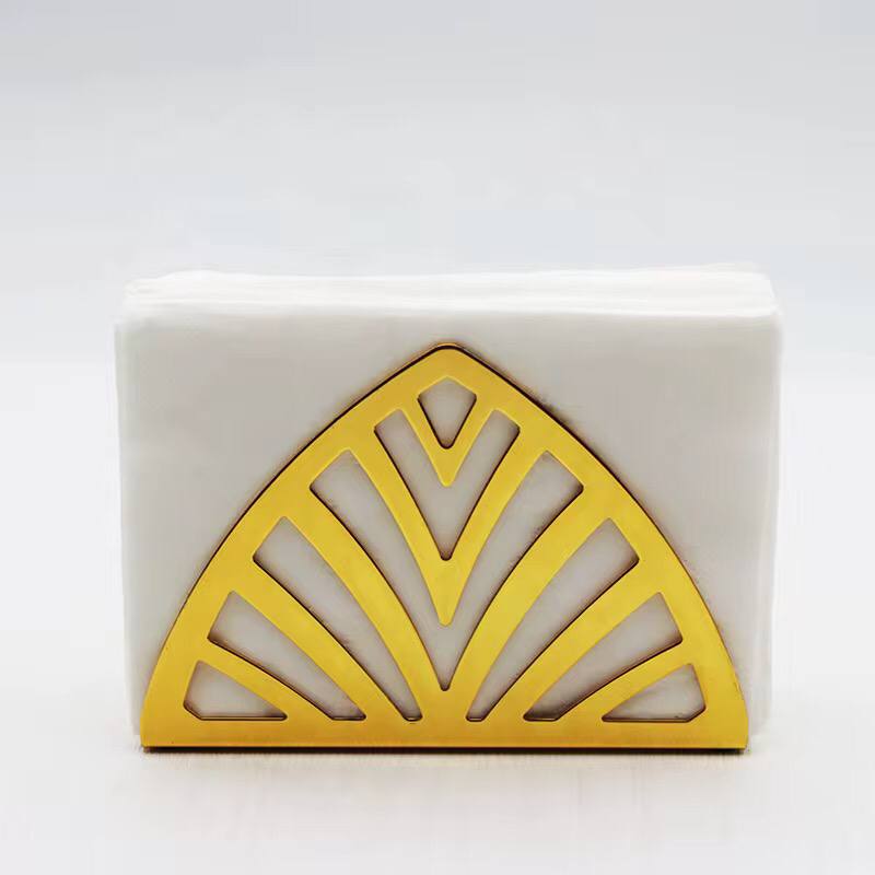 Simple luxury gold napkin holder