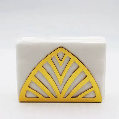 Simple luxury gold napkin holder