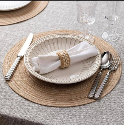 High-quality,thick  ramie woven table mats.
6pcs