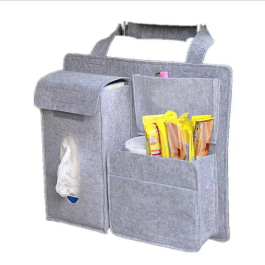 Car Back Seat Storage Bag Organizer Hanging Bag Box Paper Towel Phone Storage Felt Bag Trash Can Organizer Car Accessories