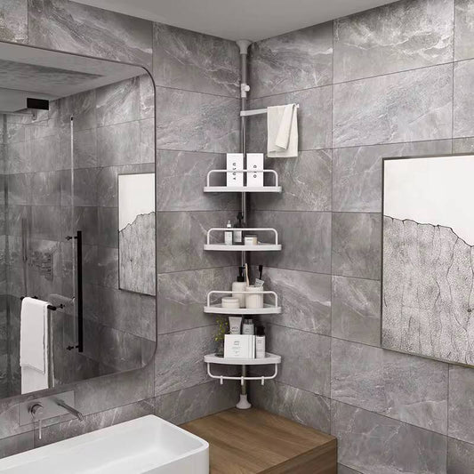 4 Tier Adjustable Telescopic Multi-Corner Shelf Organiser