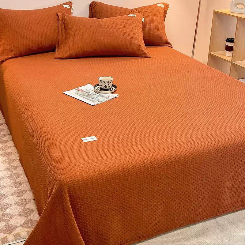 Waffle Bed Coverlet Set with pillow cases