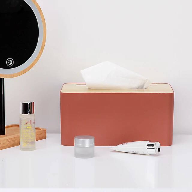 Bamboo lid Napkin Tissue  Holder/ Tissue  Case /Tissue Box for  Home Decoration
