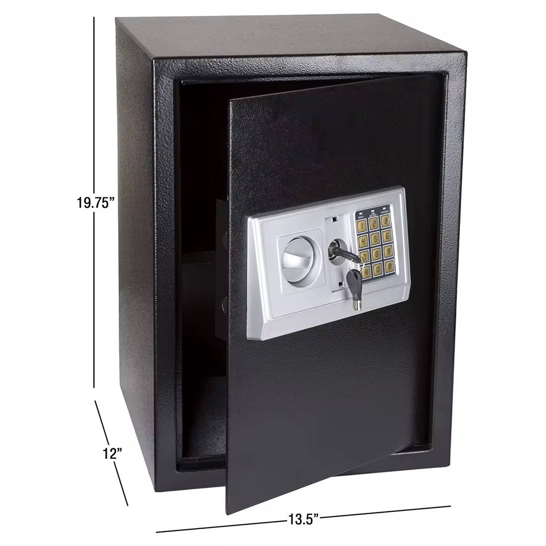 Electronic Storage  Boxes with Combination Lock and Spare Keys, Digital Home Security Safe Box for Home Important Documents Valuables