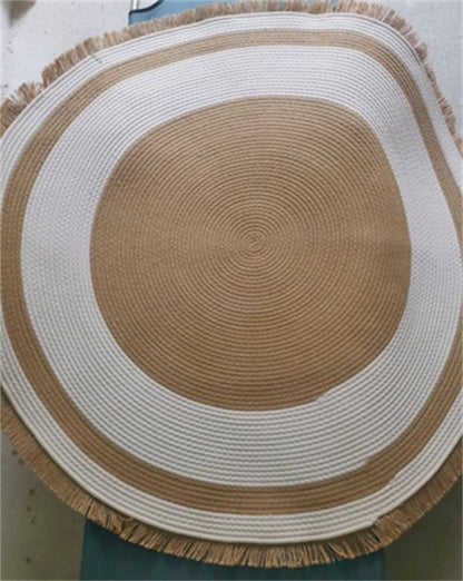 Nordic Aesthetic Modern Customised woven Floor Mat.