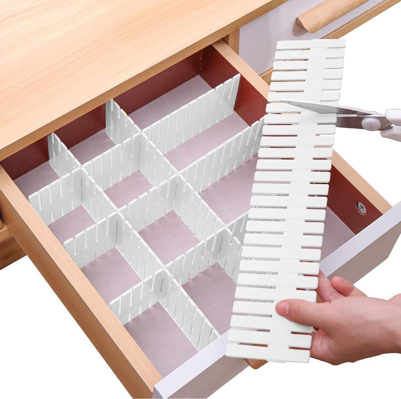 4Pcs Adjustable Drawer Divider