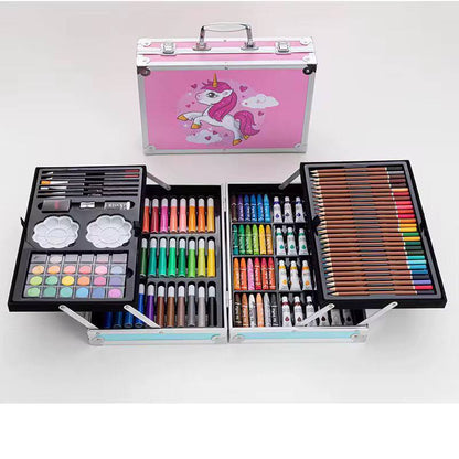Professional 145-Piece Art Set with Foldable Case for Kids and Adult