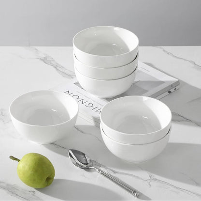 Milk white bowls
