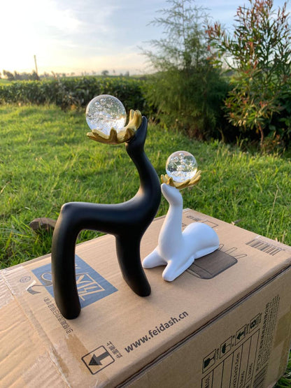 Unbearable Crystal Sika Deer Home Living Room Animal Ornament