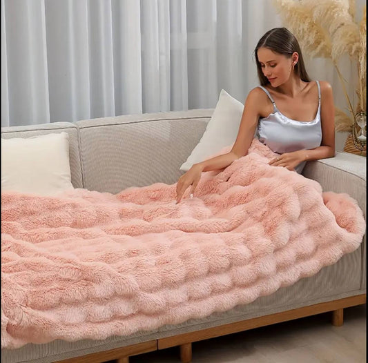 Premium quality Soft Bubble Winter Throw Blanket