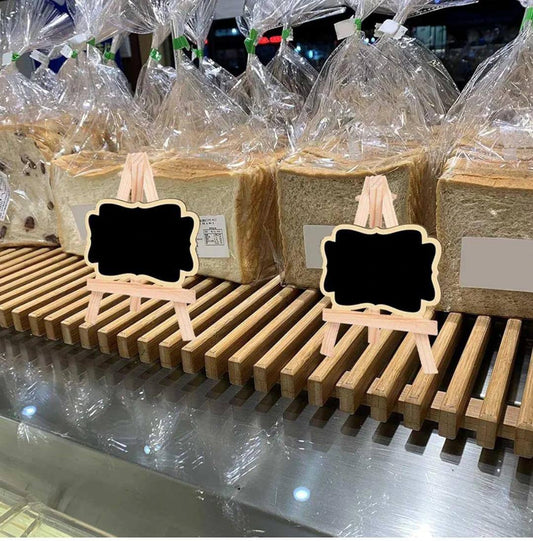 Creative multiple purposes Wood Mini Chalkboard Signs with Support Easels, Place Cards
, Small Rectangle Chalkboards Blackboard for Weddings, Birthday Parties, Table Numbers, Message Board Signs and Event Decorations