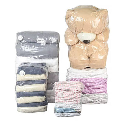 5pcs set No Pump Needed Vacuum Storage Bags