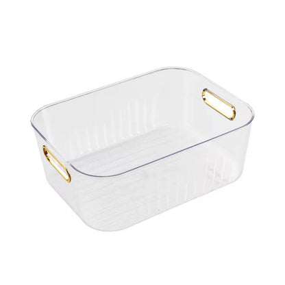 Light luxury desktop transparent storage boxes