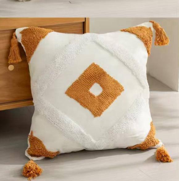 Boho tufted pillow covers