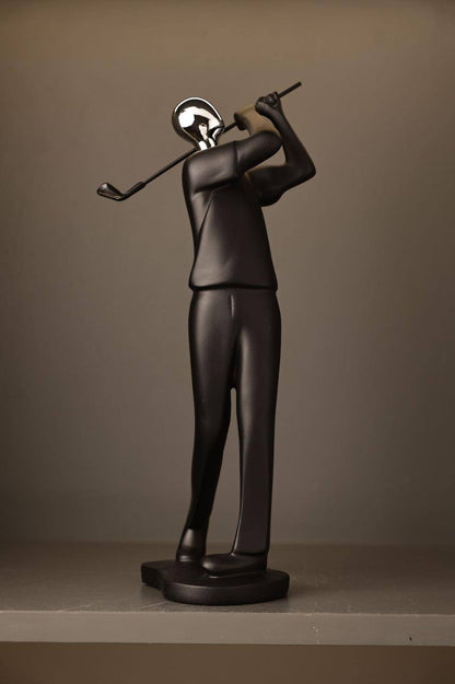 Golfer Sculpture Ceramic Decor piece