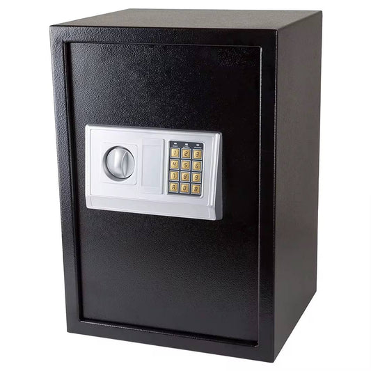 Electronic Storage  Boxes with Combination Lock and Spare Keys, Digital Home Security Safe Box for Home Important Documents Valuables