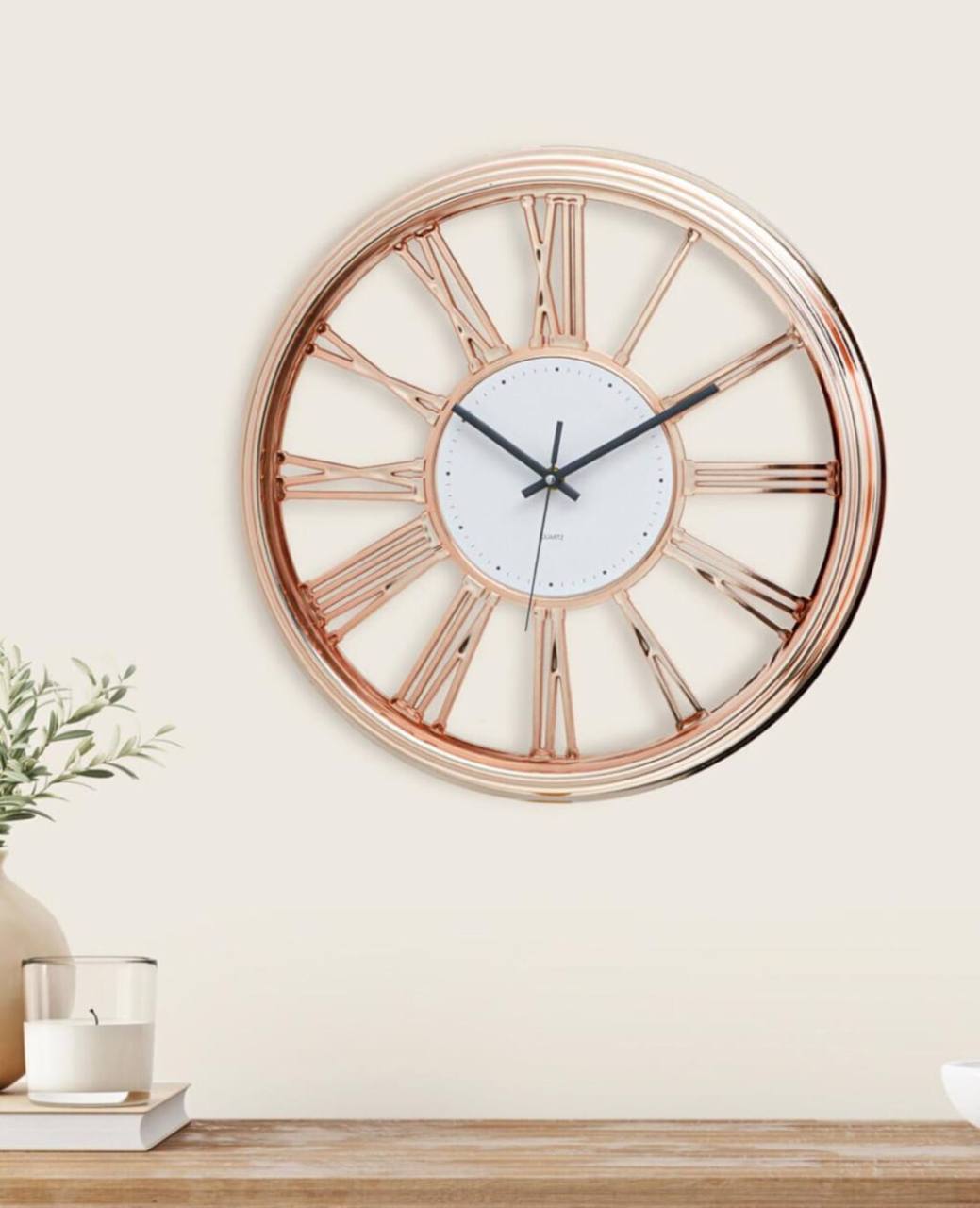 Roman numeral style clock face