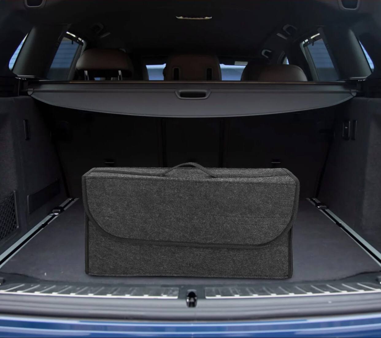 Portable foldable car trunk organizer