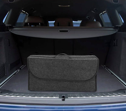Portable foldable car trunk organizer