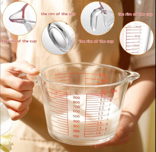 1000ml Glass Measuring Cup With Scale And Handle