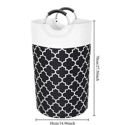 LARGE CAPACITY  LAUNDRY BASKET 82L WITH METAL HANDLES