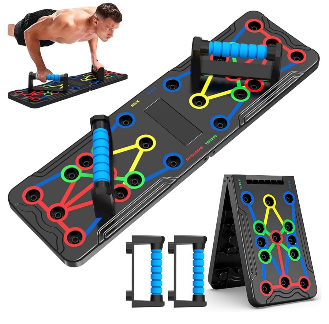ortable Multifunctional Push-up Board - Fitness and Muscle Training Device Home Workout Set Foldable Push Up Bar
