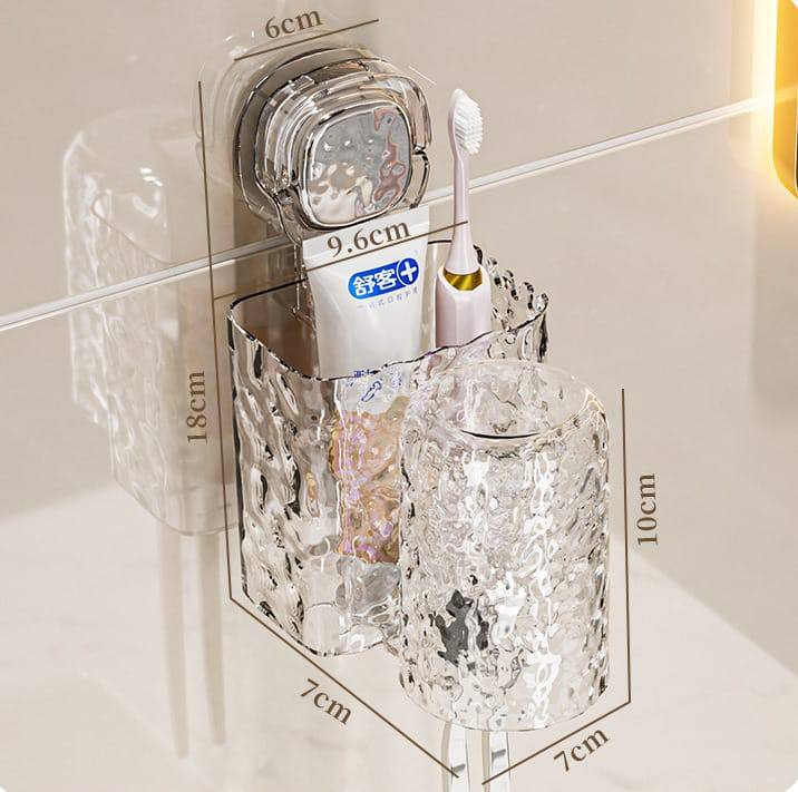 Toothbrush Suction Cup Wall Mounted Electric Toothbrush Holder, No Punching Storage Rack, Hook Storage Rack
