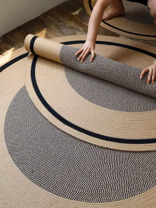Nordic Aesthetic Modern Customised woven Floor Mat.