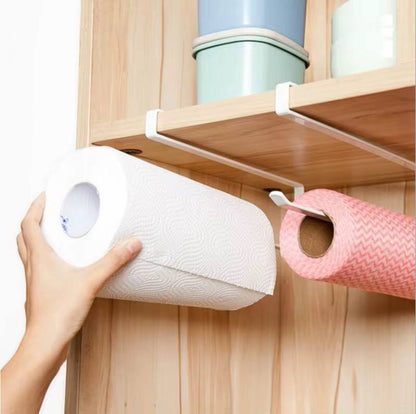 Punch-Free Tissue Holder, Hanging Paper Towel Rack, Toilet Roll Organizer, Cabinet Door Hook