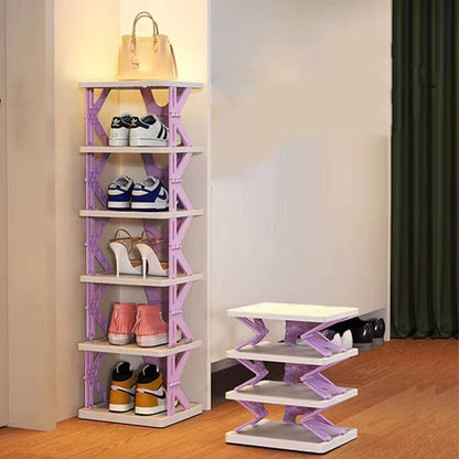 275mm² x 95cm high 6 layer Foldable Retracting shoe rack