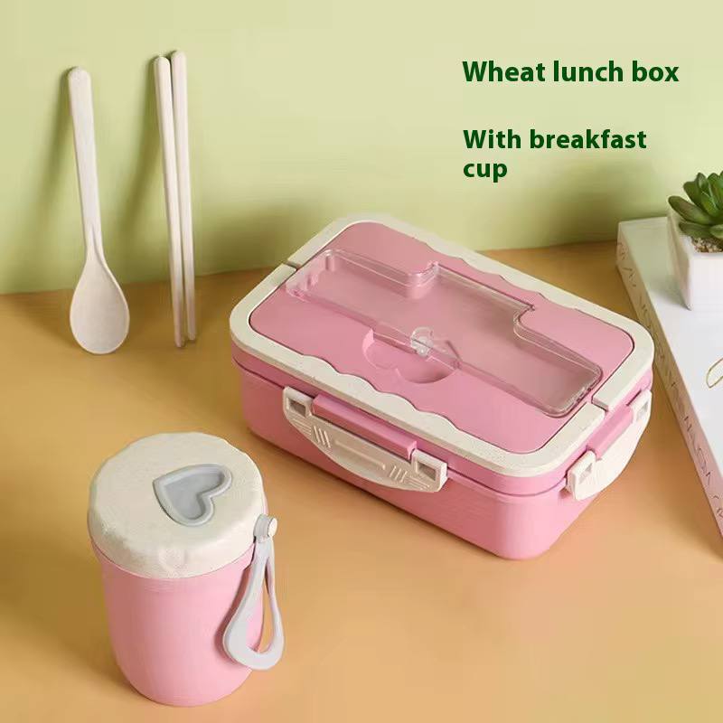 3 Grid Stainless Steel Lunch Box With Spoon and Chopsticks