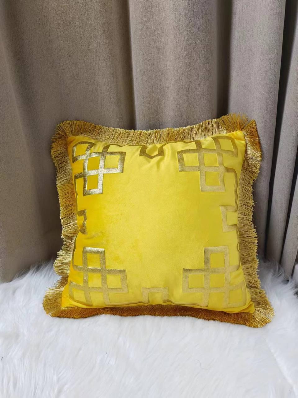 Gold fluffy cases