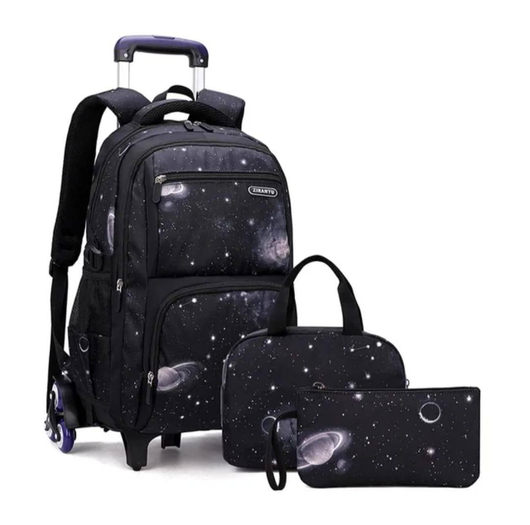 3Wheel Rolling Trolley School Bag