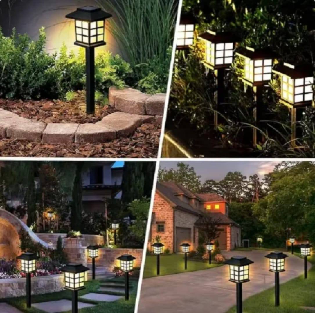 6Pcs Waterproof Decorative Lawn Lamp Outdoor Solar Garden Lights